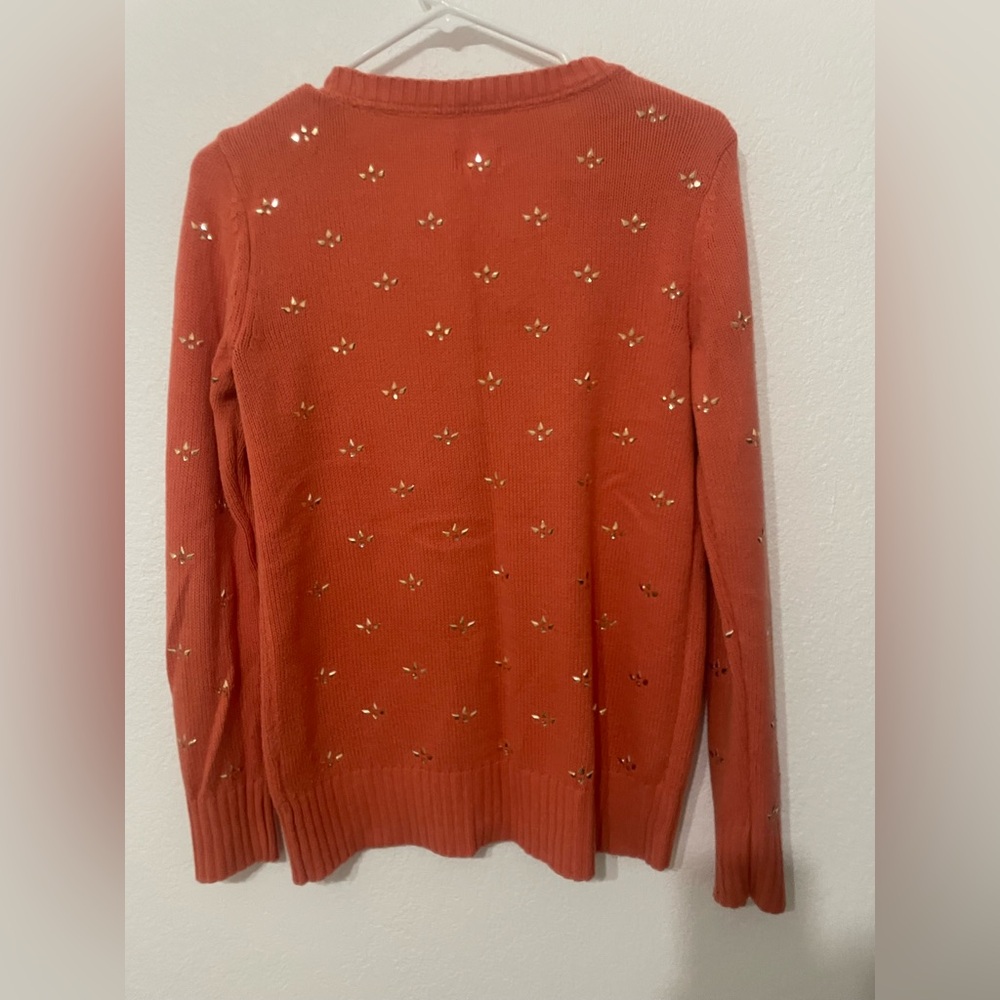 Maison Jules Orange Sweater with Gold appliqué - Picture 6 of 7